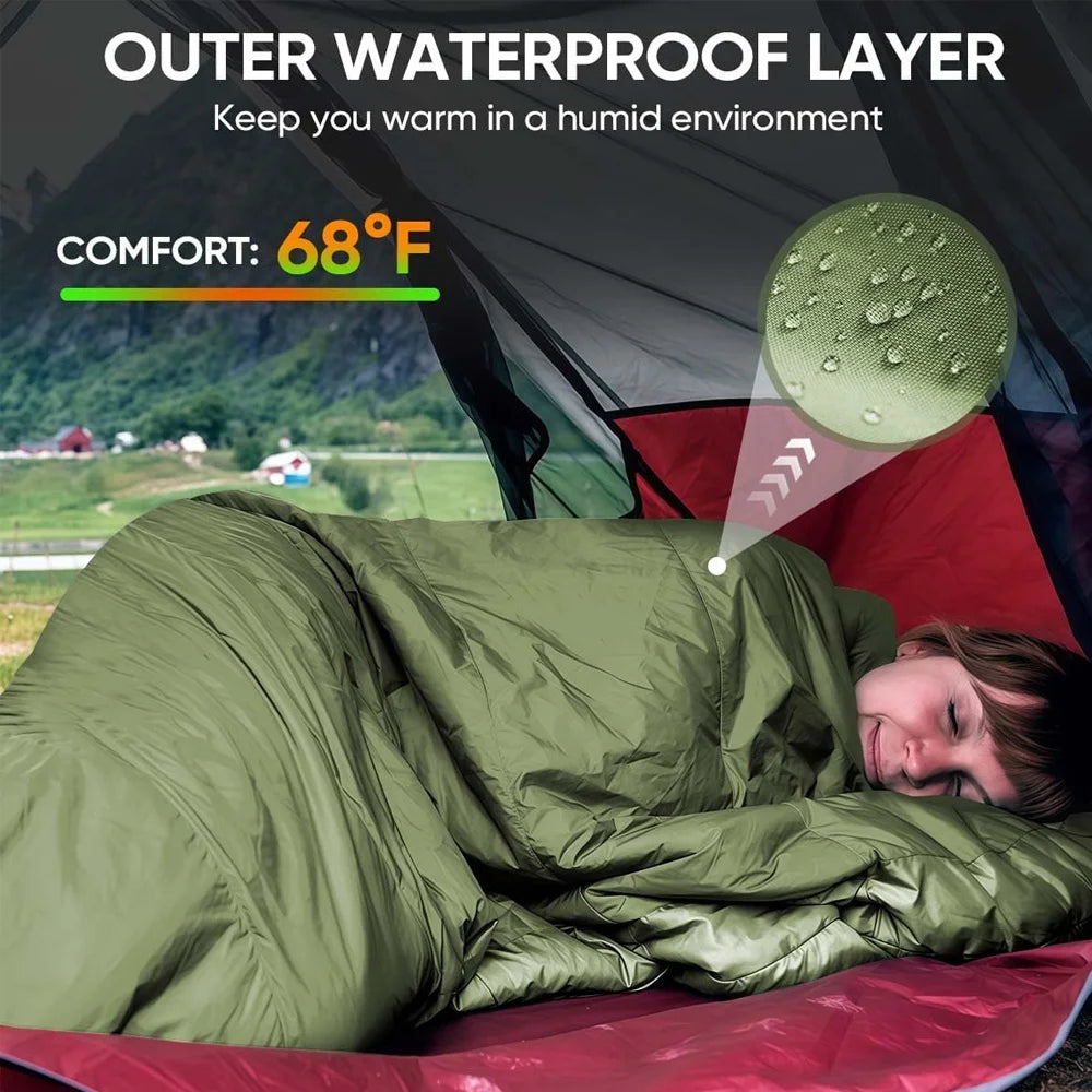 NONECN Ultralight 4 Season Camping Sleeping Bag For Backpacking