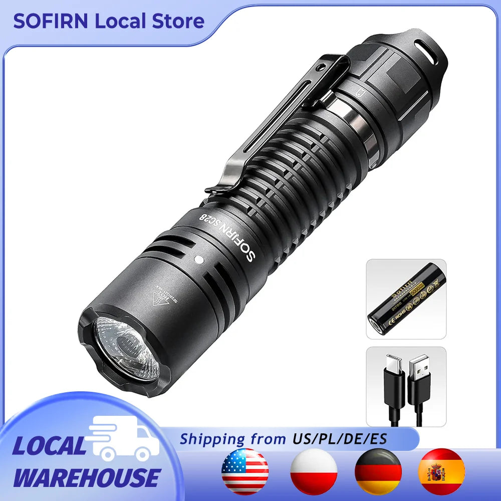 Sofirn SC28 2800 Lumen Rechargeable LED Flashlight XHP50B