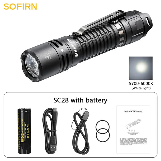 Sofirn SC28 2800 Lumen Rechargeable LED Flashlight XHP50B