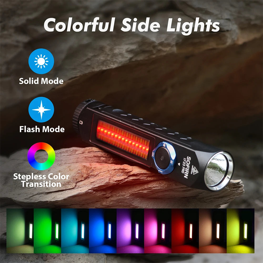 Sofirn IF23 PRO RGB LED Flashlight 5000lm USB C Rechargeable