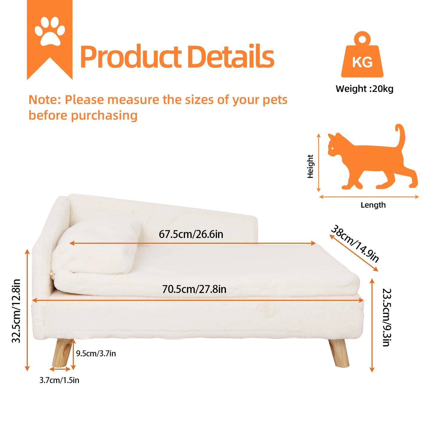 BINGOPAW Elevated Pet Bed With Waterproof Cozy Pad