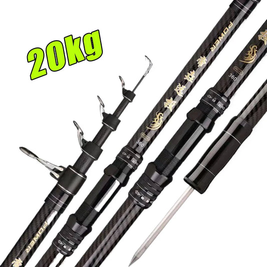 GTOFYU Telescopic Fishing Rod Carbon Thirty Pound Saltwater Freshwater