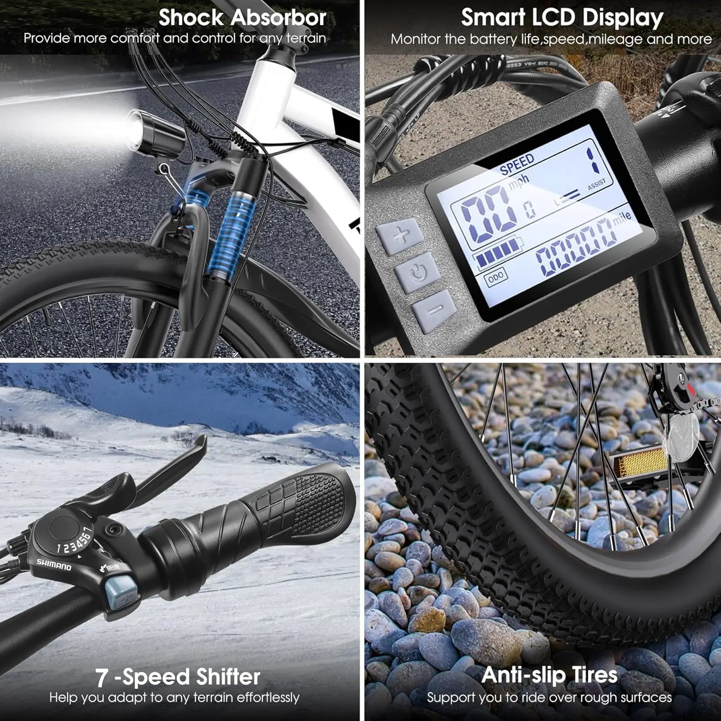Electric Mountain Bike for Adults 1000W Peak Ebike UL 2849
