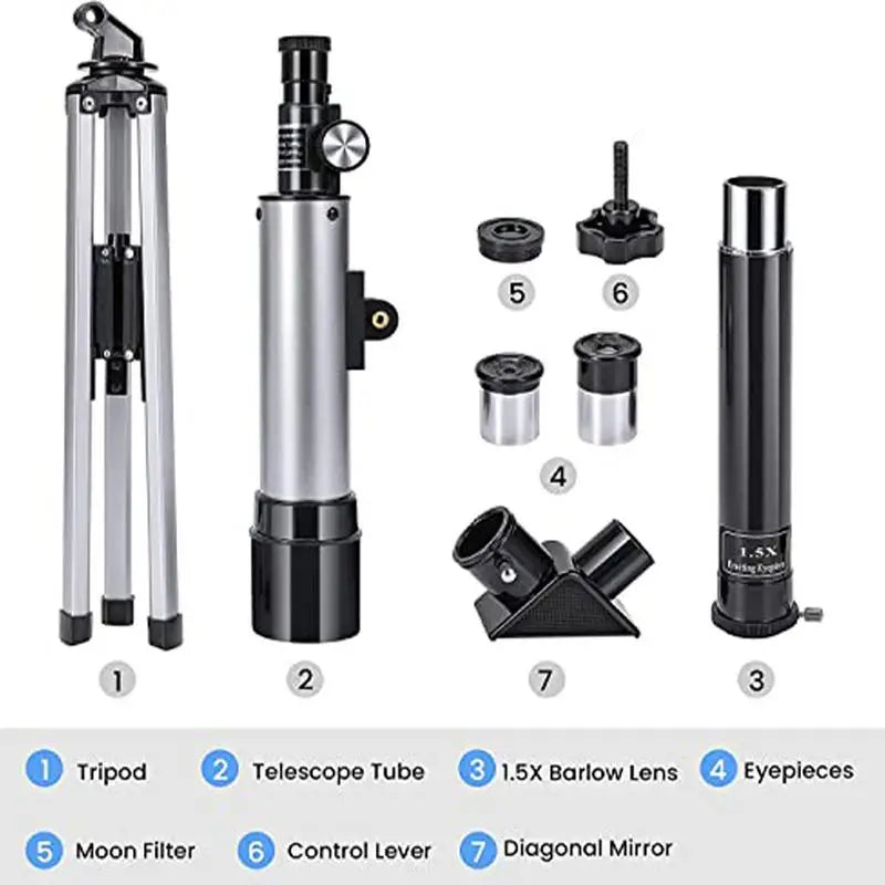 Kids Professional Monocular Telescope 18X 27X 60X 90X With Finderscope
