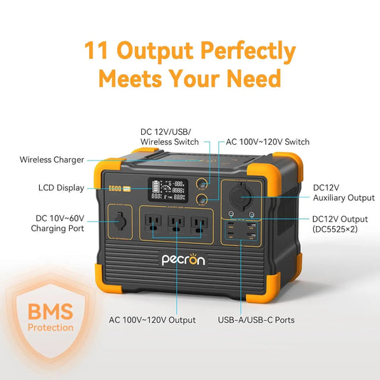 E600LFP Portable Power Station LiFePO4 614Wh Backup