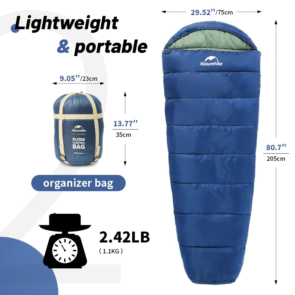 Naturehike MJ300 Ultralight Cotton Winter Sleeping Bag 4 Season Camping