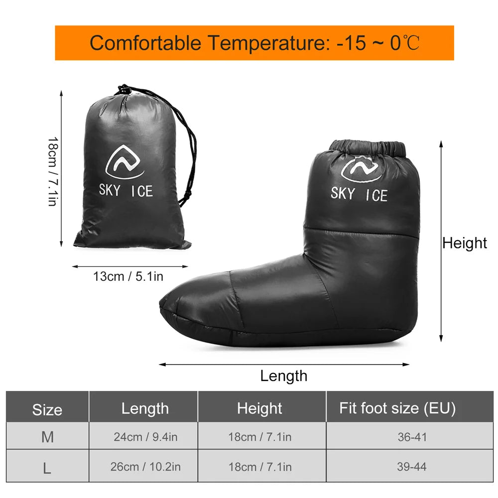 NONECN Winter Duck Down Slippers Boots For Men And Women